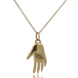 Gold Hand Talisman Necklace