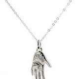 Silver Hand Talisman Necklace