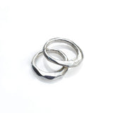 Little Butte Ring - Organic Faceted Ring in Brass or Silver - Dea Dia