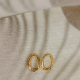Organic Open Circle Stud Earrings - Dea Dia