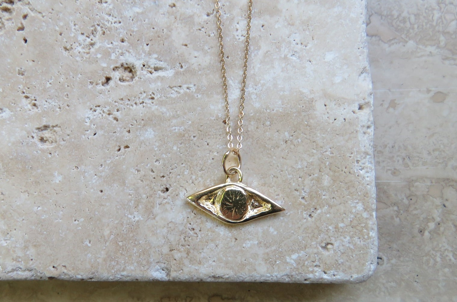Evil Eye Necklace with Gold Chain - Dea Dia