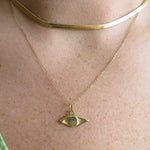 Gold Evil Eye Necklace - Evil Eye Necklace Karma and Luck - Dea Dia