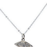 Silver Evil Eye Necklace - Talisman Pendant Necklace