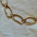 Cast Link Chunky Brass Chain Necklace