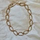 Cast Link Chunky Brass Chain Necklace