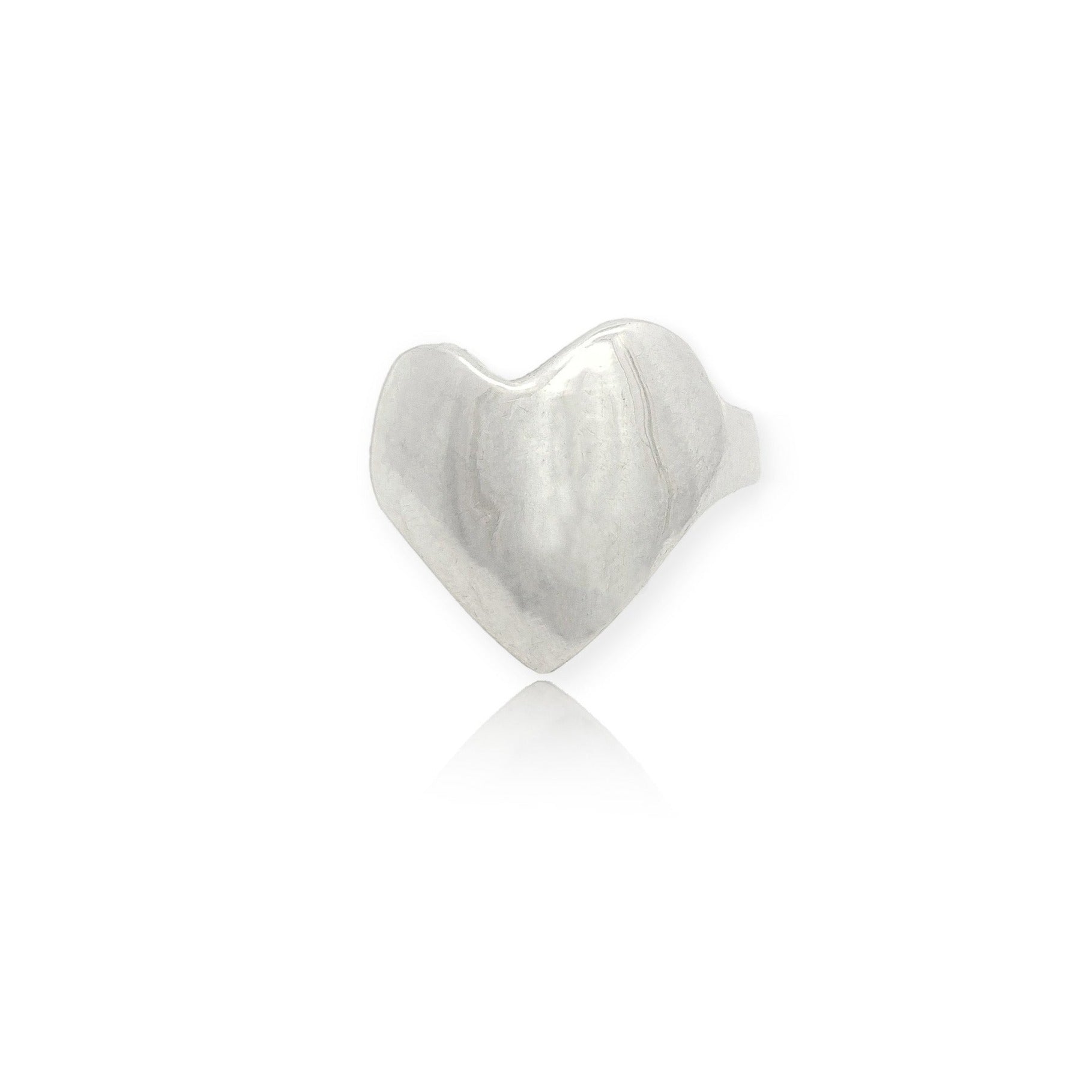 Eros Silver Heart Signet Ring - Dea Dia