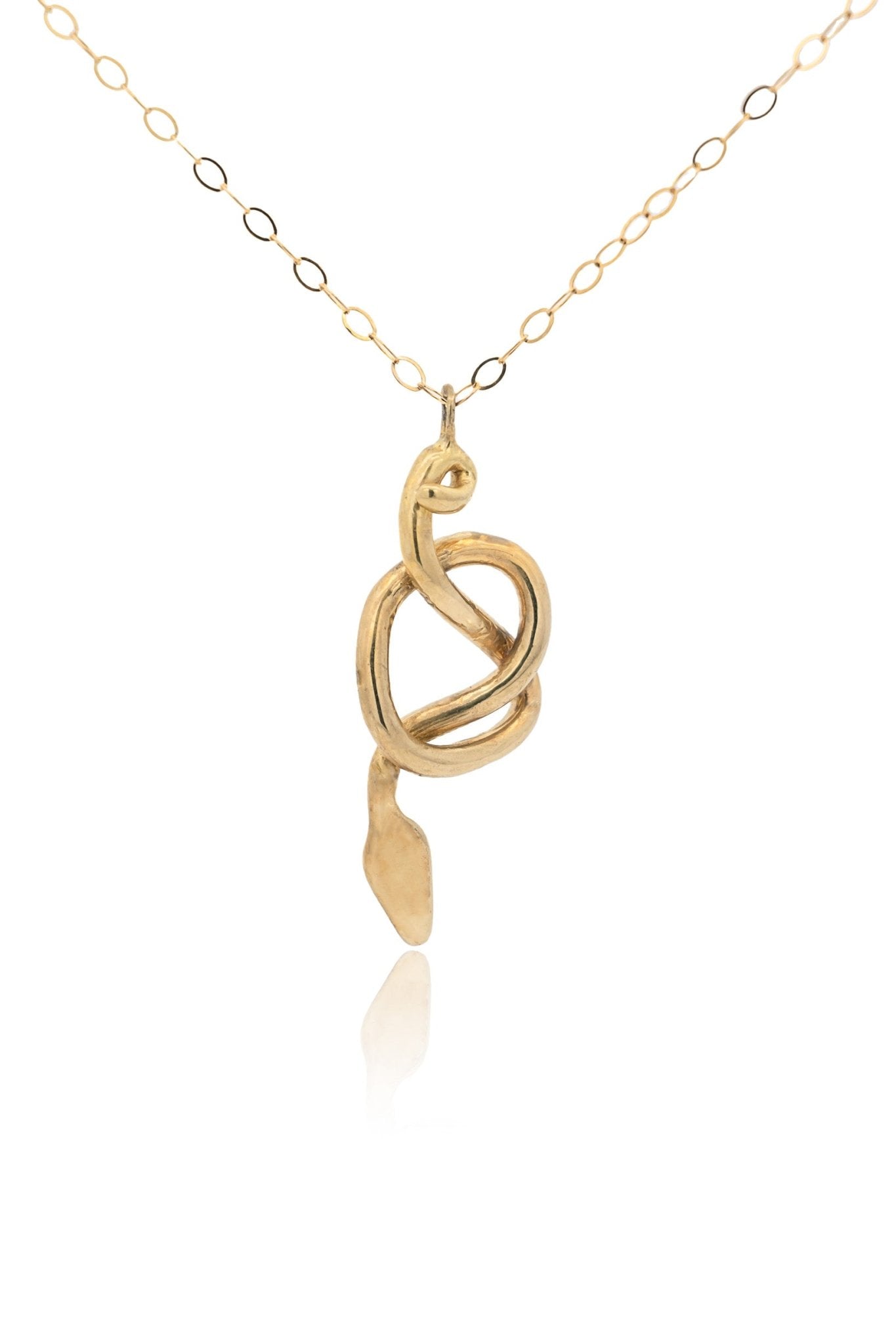 Nyoka Gold Knotted Snake Necklace - Dea Dia