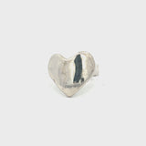 Celestial Silver Heart Signet Ring - Dea Dia