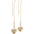 Rhiannon Gold Pearl Heart Threader Earrings - Dea Dia