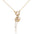 Selene Gold Charm Necklace with Pearl and Crystal - Dea Dia