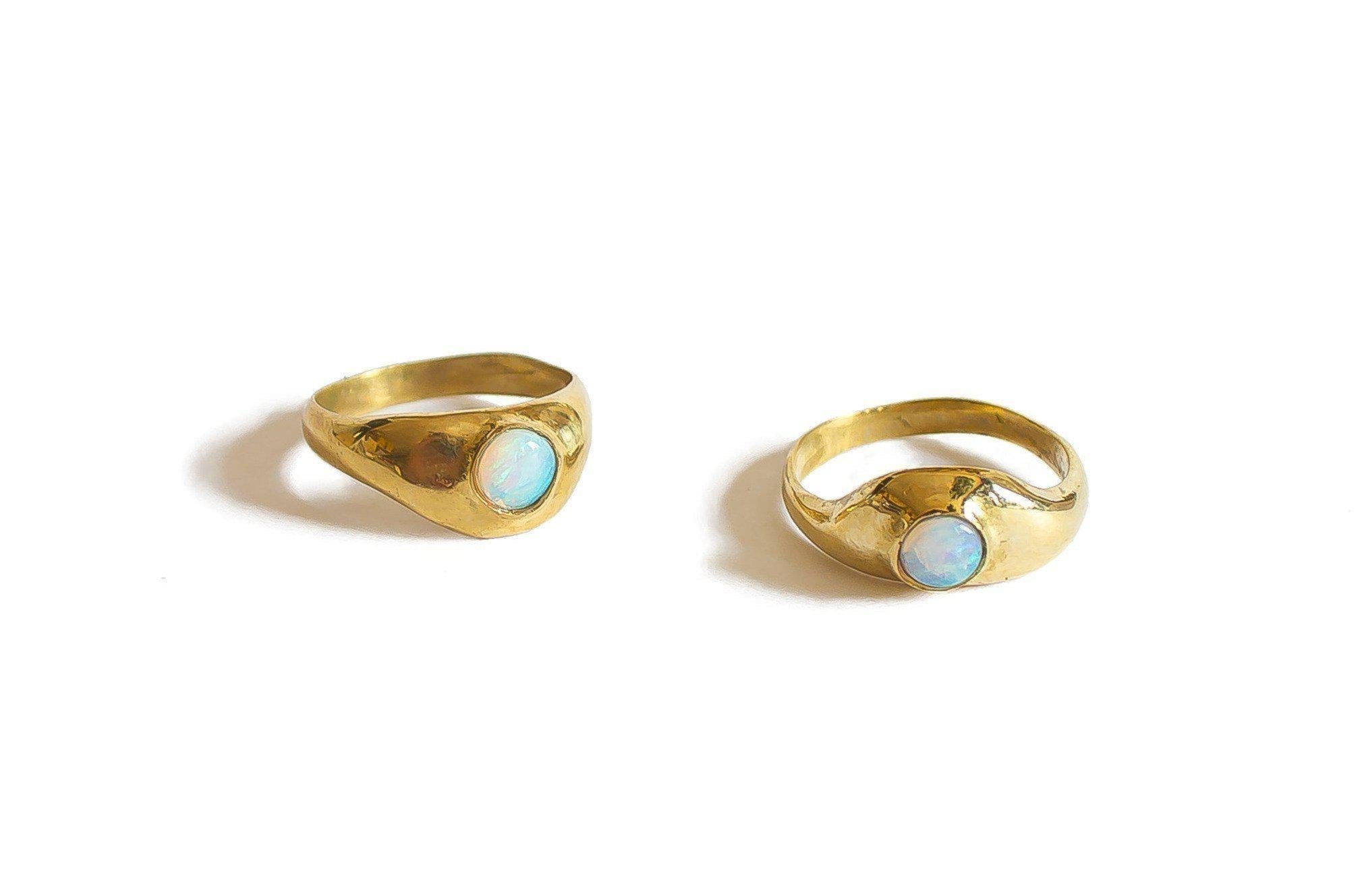 14k Gold Aether Opal Ring - Dea Dia