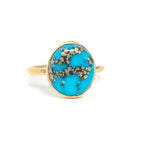 14k Gold Kingman Turquoise Ring - Dea Dia