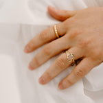 14k Gold Rosecut Diamond Teardrop Ring - Dea Dia