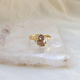 14k Gold Rosecut Diamond Teardrop Ring - Dea Dia