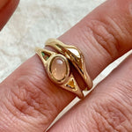 14k Solid Gold Yin Pinky Ring - Dea Dia