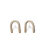 Arc Studs - Minimal Gold Stud Earrings - Dea Dia
