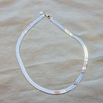Bold Silver Herringbone Chain Necklace - Silver Herringbone Necklace - Dea Dia