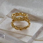 Braided Gold Ring Band - Dea Dia