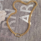 Carabiner Chunky Gold Chain Necklace - Dea Dia