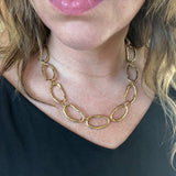 Cast Link Chunky Brass Chain Necklace - Dea Dia