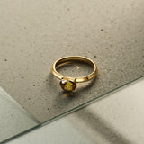 Color Changing Andalusite Half Bezel Ring - Dea Dia