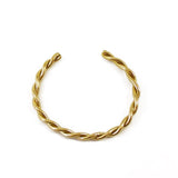 Confluence Cuff - Unisex Twisted Gold Bracelet - Dea Dia