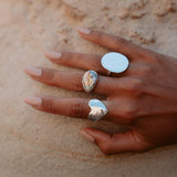 Eros Silver Heart Signet Ring - Celestial Silver - Dea Dia