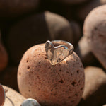 Eros Silver Heart Signet Ring - Sterling Silver Heart Ring - Dea Dia