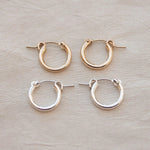 Everyday Gold and Silver Click Hoop Earrings - Dea Dia