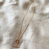 Figaro Chain Toggle Clasp Necklace - Dea Dia