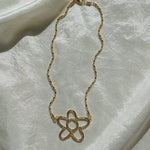Gold Flower Pendant Necklace - Dea Dia