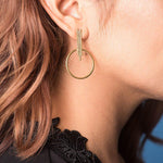 Halo Earrings - Art Deco Hoop Earrings - Dea Dia