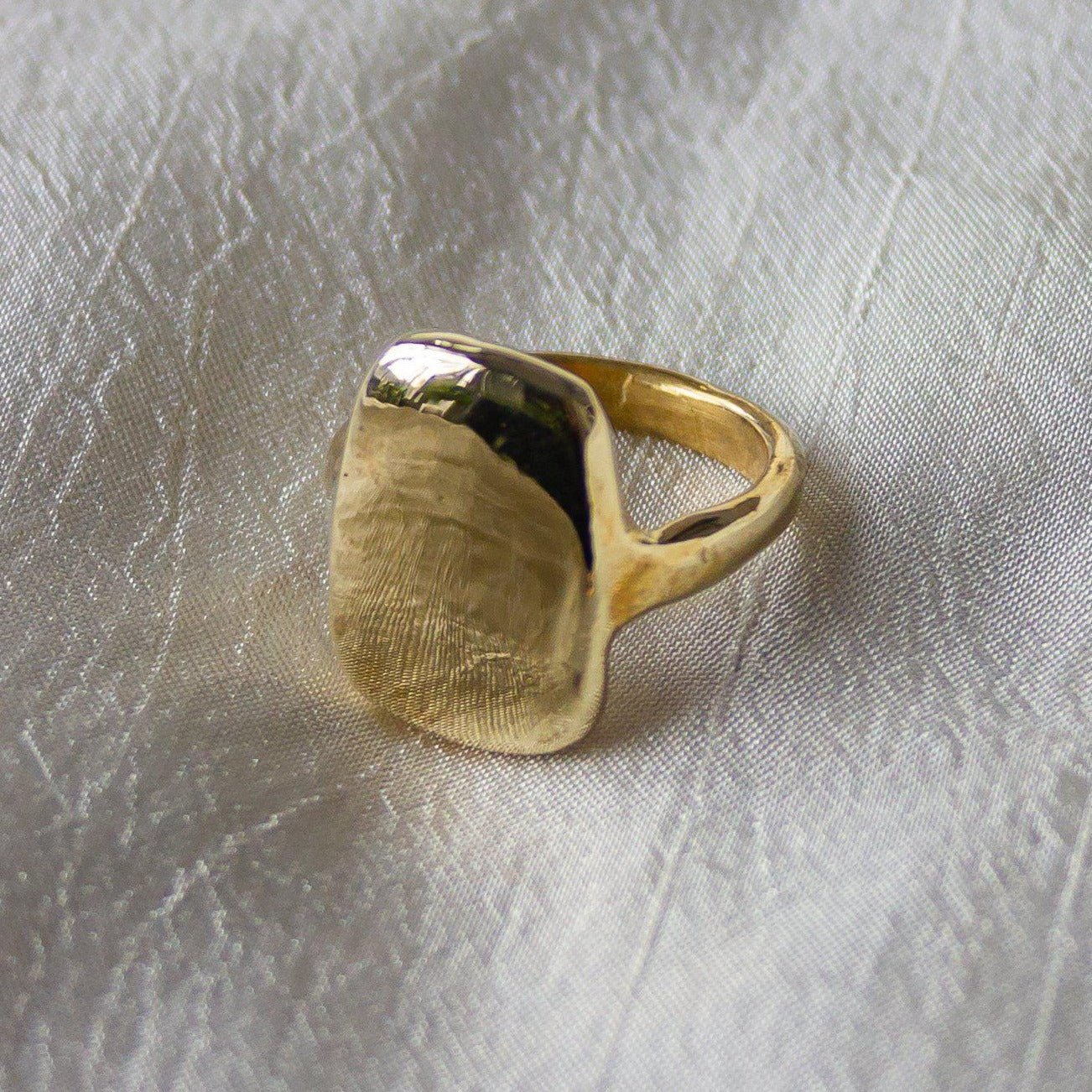 Ingot Ring - Thick Gold Ring - Dea Dia