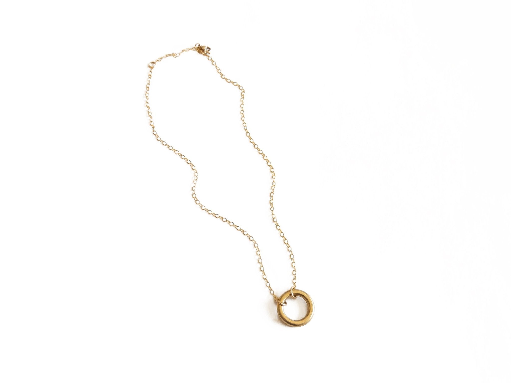Portal Necklace - Unisex Gold Circle Necklace - Dea Dia