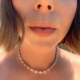 Puffy Silver Mariner Chain Necklace - Dea Dia