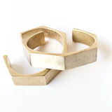 Ridge Cuff - Geometric Cuff Bracelet in Gold or Silver - Dea Dia