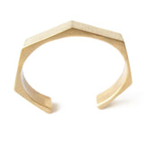 Ridge Cuff - Geometric Cuff Bracelet in Gold or Silver - Dea Dia