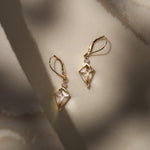 Rutilated Quartz and Diamond Kite Drop Earrings - Dea Dia