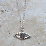 Silver Evil Eye Necklace - Silver Evil Eye Pendant - Dea Dia