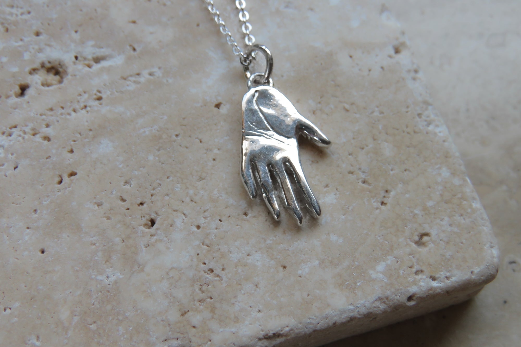 Silver Hand Talisman Necklace - Dea Dia