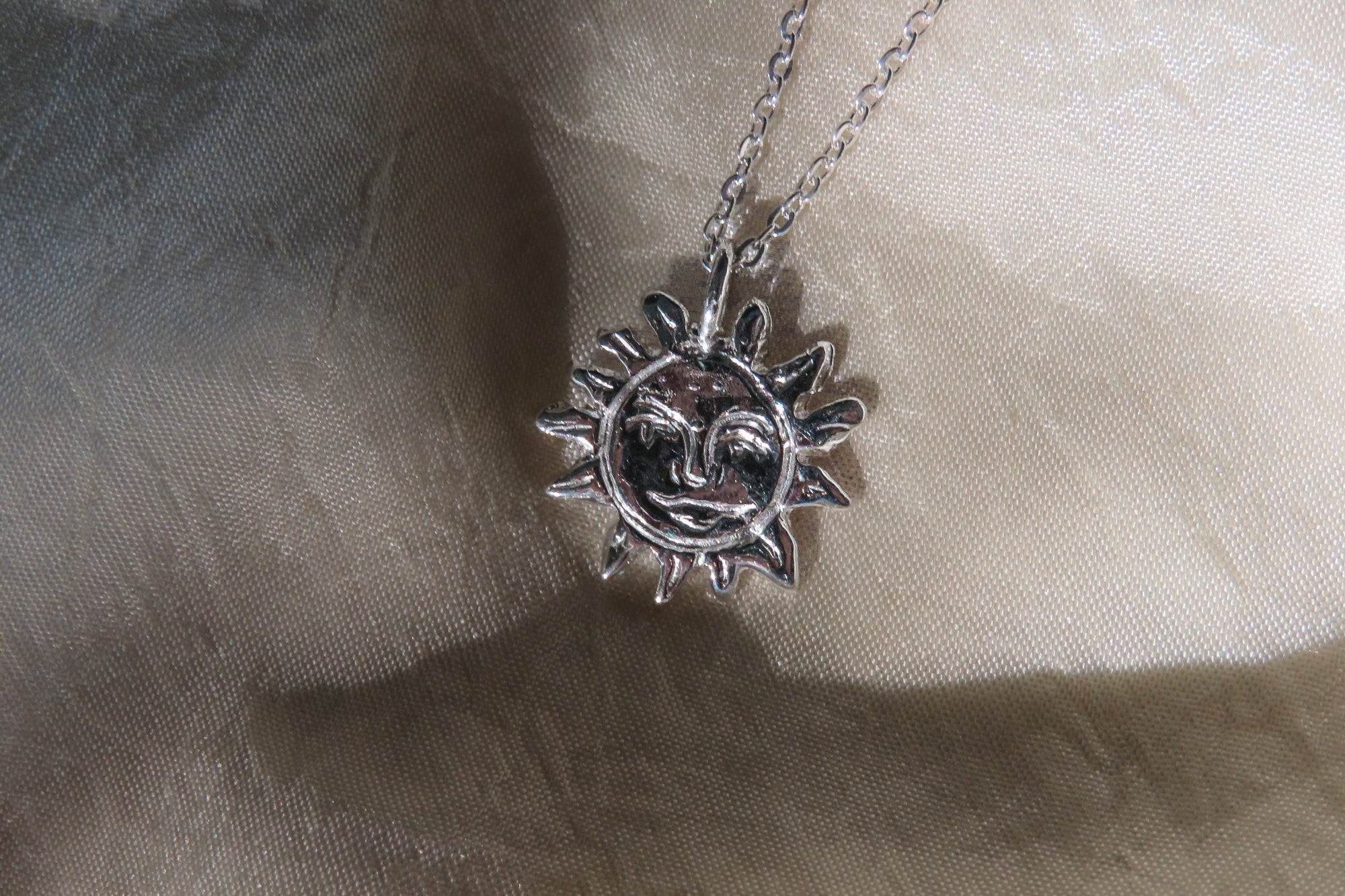 Silver Sun Talisman Necklace - Dea Dia