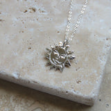Silver Sun Talisman Necklace - Dea Dia