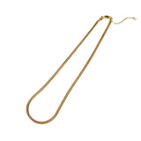 Slinky Flat Gold Herringbone Chain Necklace - Dea Dia