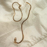 Slinky Gold Herringbone Chain Bracelet - Flat Herringbone Bracelet - Dea Dia