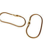 Slinky Gold Herringbone Chain Bracelet - Herringbone Bracelets - Dea Dia