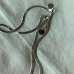 Slinky Silver Herringbone Chain Necklace - Herringbone Silver Chain - Dea Dia