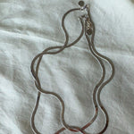 Slinky Silver Herringbone Chain Necklace - Dea Dia