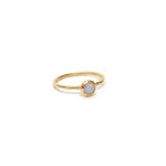 Solid Gold Opal Stacking Ring - Dea Dia