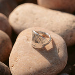 The Protector Ring - Gold Shield Signet Ring - Dea Dia