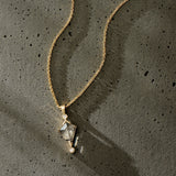Tourmalinated Quartz and Diamond Kite Necklace - Dea Dia